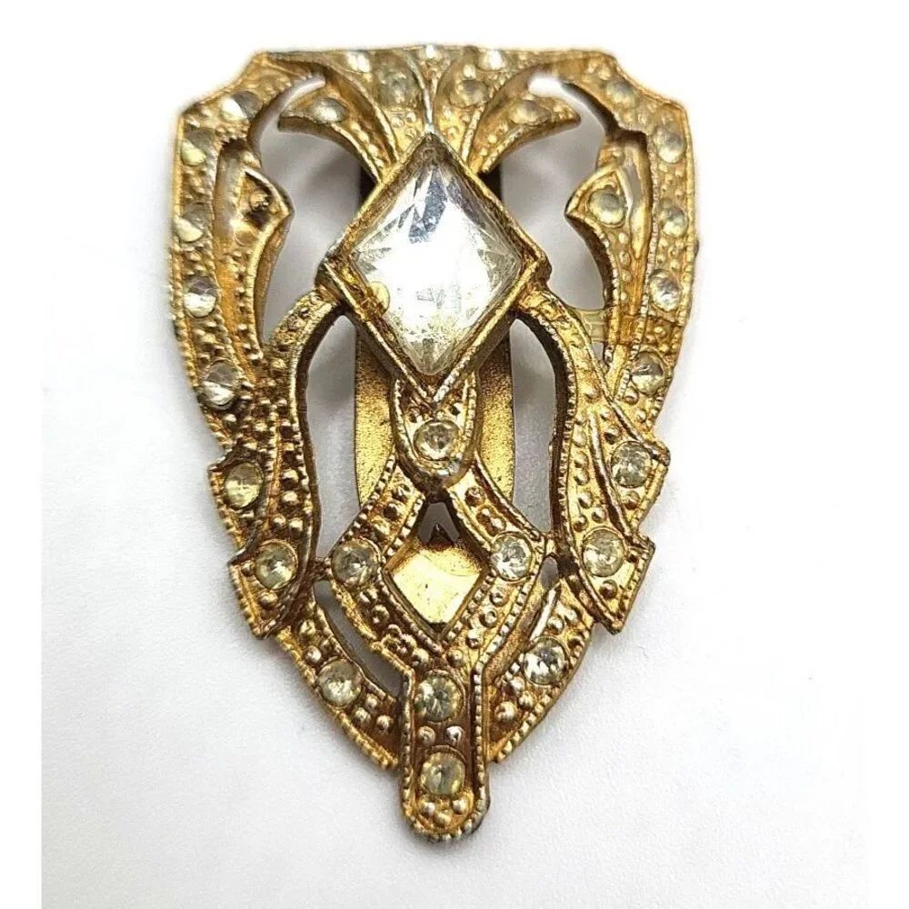 WMCA VintageāArt Deco Scarf Clip 2in tall